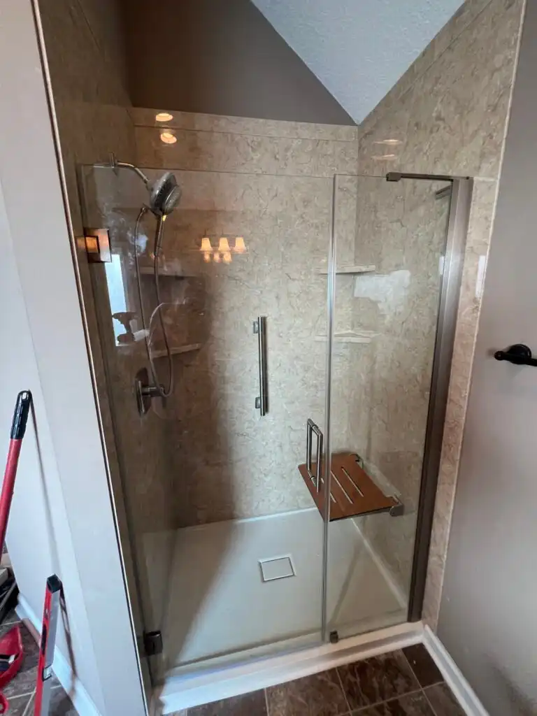 Pivot Shower door install Savannah Ga